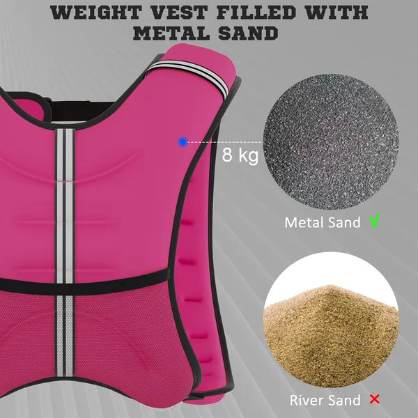 Soozier Body Weighted Vest with Pocket, Soft Skin-Friendly Weighted Workout Vest, Adjustable Weighted Running Equipment, 17.6 lbs., Pink - product image 5