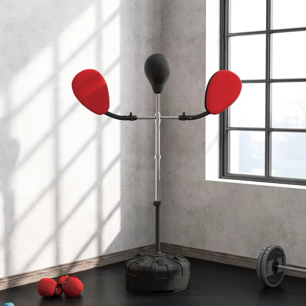 Boxing Bag with Stand, Adjustable Height Punching Speed Bag with 2 Target Arms, for Training, Exercise, Black - product image 10