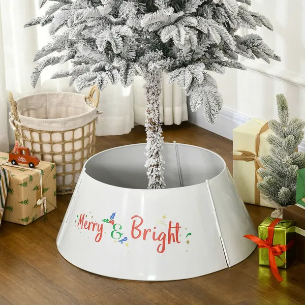 HOMCOM 26 Inch Steel Christmas Tree Collar Cream White - product image 10