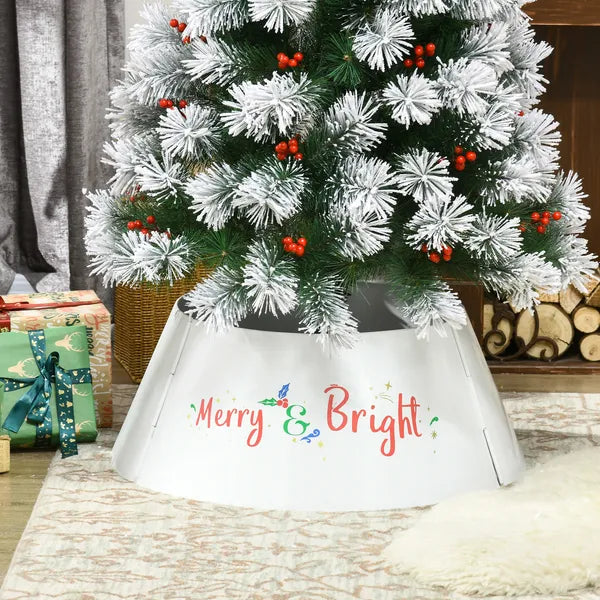 HOMCOM 26 Inch Steel Christmas Tree Collar Cream White - product image 2