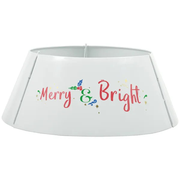 HOMCOM 26 Inch Steel Christmas Tree Collar Cream White - product image 1