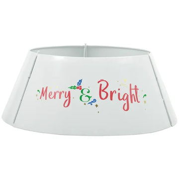 HOMCOM 26 Inch Steel Christmas Tree Collar Cream White - product image 1
