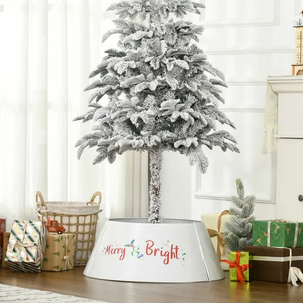 HOMCOM 26 Inch Steel Christmas Tree Collar Cream White - product image 8