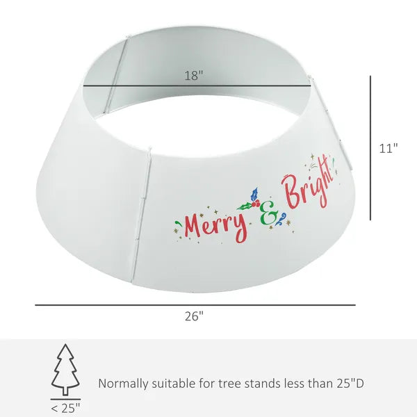 HOMCOM 26 Inch Steel Christmas Tree Collar Cream White - product image 3