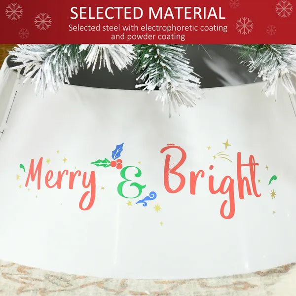 HOMCOM 26 Inch Steel Christmas Tree Collar Cream White - product image 5