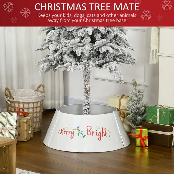 HOMCOM 26 Inch Steel Christmas Tree Collar Cream White - product image 4