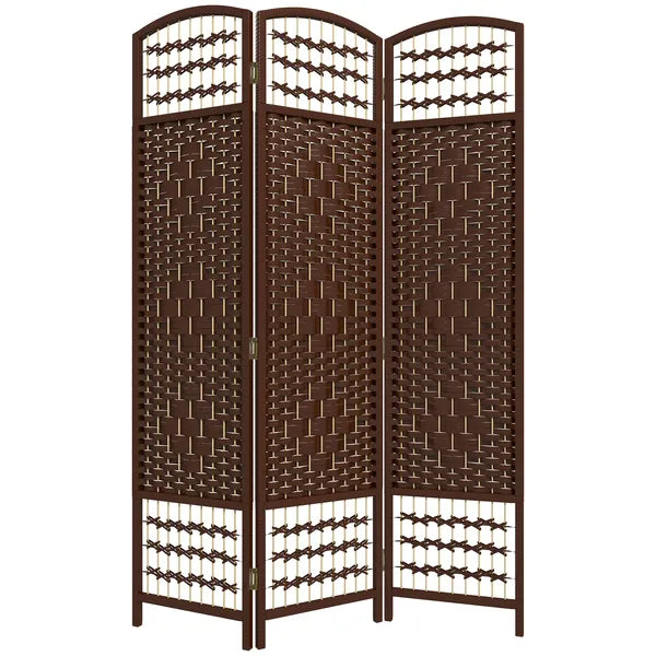 HOMCOM Brown Wave 3-Panel Folding Privacy Screen, Lightweight Room Divider for Home Office - product image 11
