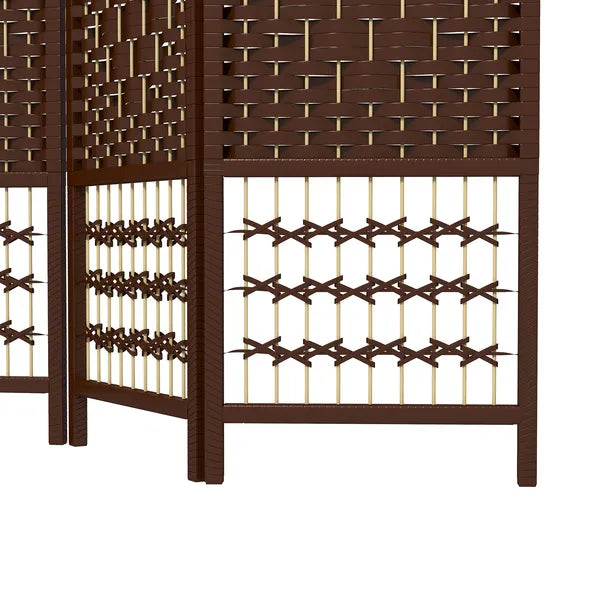 HOMCOM Brown Wave 3-Panel Folding Privacy Screen, Lightweight Room Divider for Home Office - product image 9
