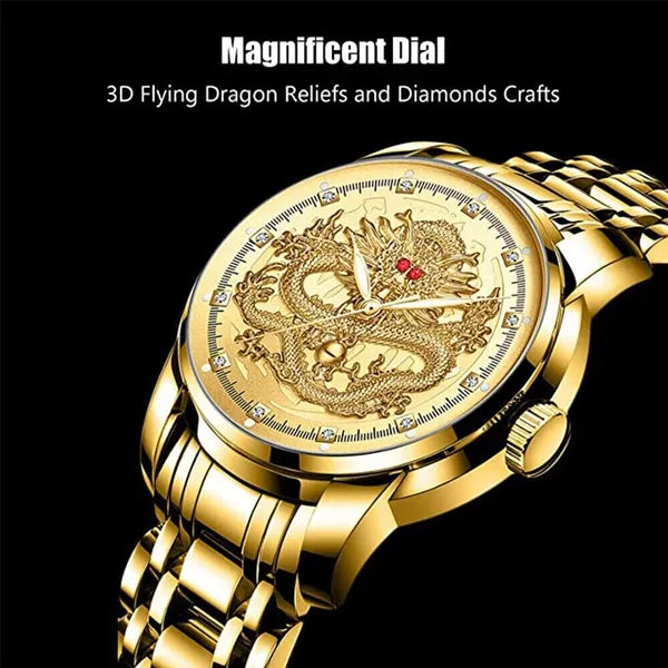 Gold Tone Mens Quartz Watch with Decorative Stone Accents and Stainless Steel Band - product view 5