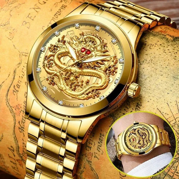 Gold Tone Mens Quartz Watch with Decorative Stone Accents and Stainless Steel Band - product view 4
