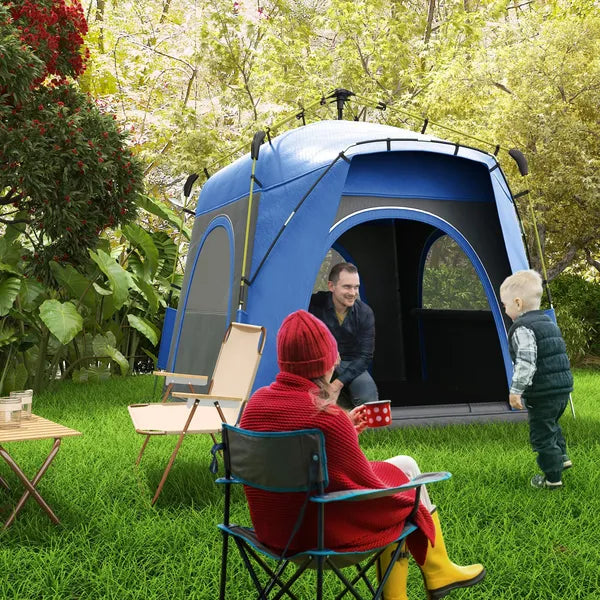 Outsunny Camping Tents 4 Person Pop Up Tent Quick Setup Automatic Hydraulic Family Travel Tent with Windows, Doors Carry Bag Included - product image 2