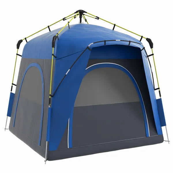 Outsunny Camping Tents 4 Person Pop Up Tent Quick Setup Automatic Hydraulic Family Travel Tent with Windows, Doors Carry Bag Included - product image 11