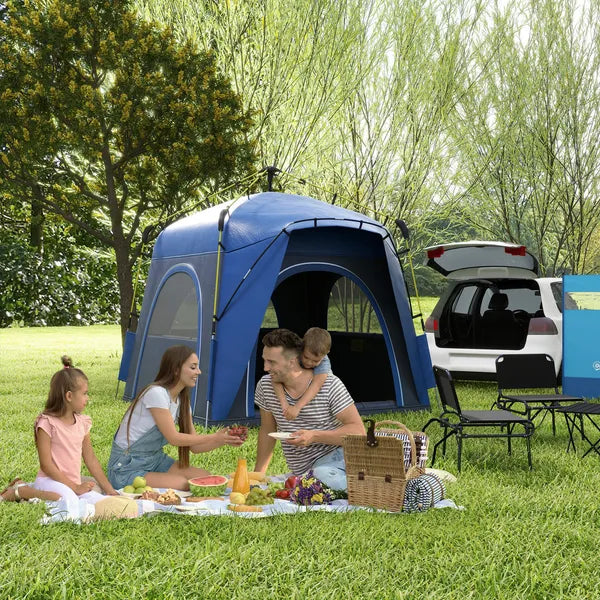 Outsunny Camping Tents 4 Person Pop Up Tent Quick Setup Automatic Hydraulic Family Travel Tent with Windows, Doors Carry Bag Included - product image 10