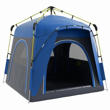 Outsunny Camping Tents 4 Person Pop Up Tent Quick Setup Automatic Hydraulic Family Travel Tent with Windows, Doors Carry Bag Included - product image 1