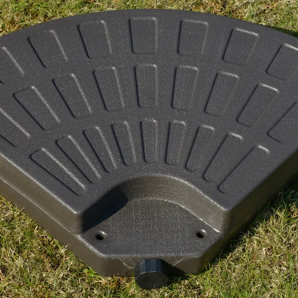 Outsunny Cantilever Patio Umbrella Base Fan Shaped Weights with Handles Durable Material Coffee - product image 8
