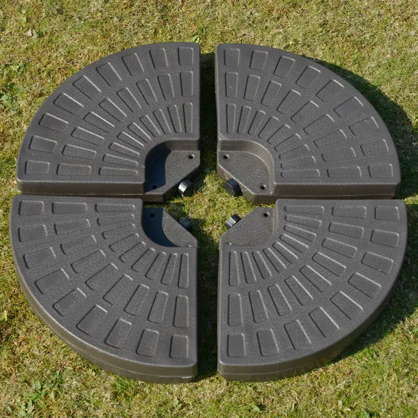 Outsunny Cantilever Patio Umbrella Base Fan Shaped Weights with Handles Durable Material Coffee - product image 10