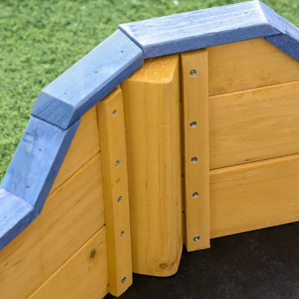 Outsunny Cedar Wood Kids Sandbox, Pirate Ship Play Boat with Bench Seats and Storage - product image 11