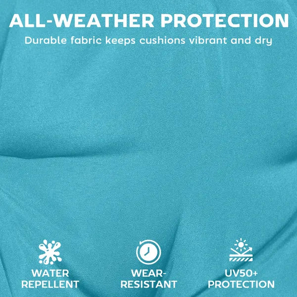 Outsunny Chaise Lounge Cushion, 4 Inch Thick Outdoor Lounge Chair Cushion with Ties for Patio, 21 Inch x 72 Inch, Blue - product image 5
