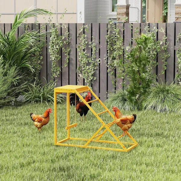 Chicken Activity Play Yellow with Chicken Perches Hen Ladder for Healthy Happy Animals Coop Toy - product image 10