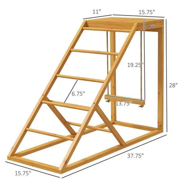 Chicken Activity Play Yellow with Chicken Perches Hen Ladder for Healthy Happy Animals Coop Toy - product image 3