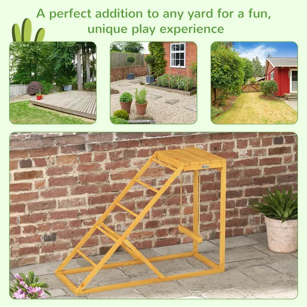 Chicken Activity Play Yellow with Chicken Perches Hen Ladder for Healthy Happy Animals Coop Toy - product image 5