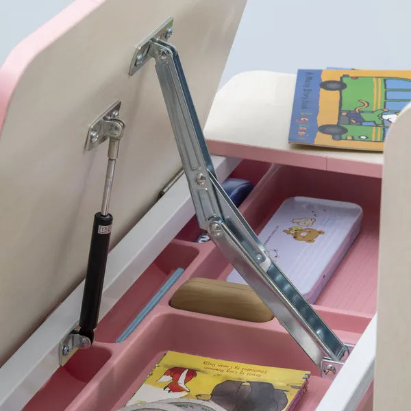 Children's Study Desk, Height Adjustable Writing Table with Tilt Desktop, Drawer and Storage, for School and Homework, Pink - product image 8