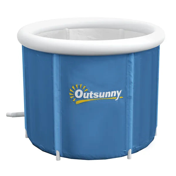 Outsunny Portable 79.25 Gallon Ice Bath Tub with Insulated Cover and Carry Bag Dark Blue - product image 1