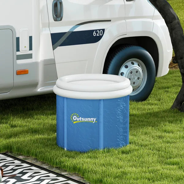 Outsunny Portable 79.25 Gallon Ice Bath Tub with Insulated Cover and Carry Bag Dark Blue - product image 8