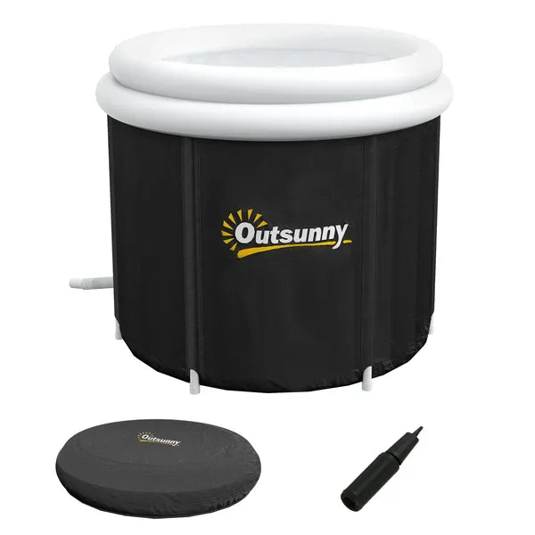 Outsunny Cold Plunge Tub, Portable Ice Bath with Thermo Lid for Athletes' Recovery, Black - product image 11