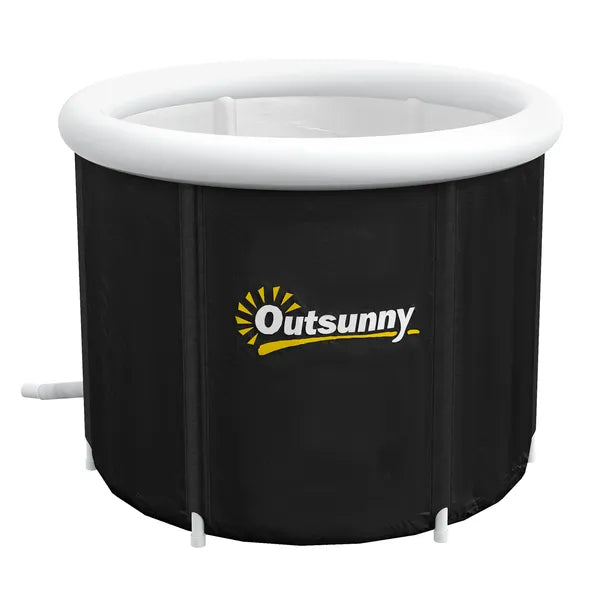 Outsunny Cold Plunge Tub, Portable Ice Bath with Thermo Lid for Athletes' Recovery, Black - product image 1