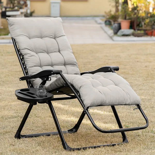Outsunny Comfy Recline Chair with Cup Rest and Cushion for Alfresco Relaxation - product image 8