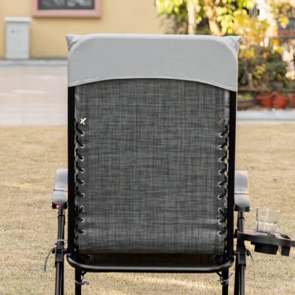 Outsunny Comfy Recline Chair with Cup Rest and Cushion for Alfresco Relaxation - product image 12
