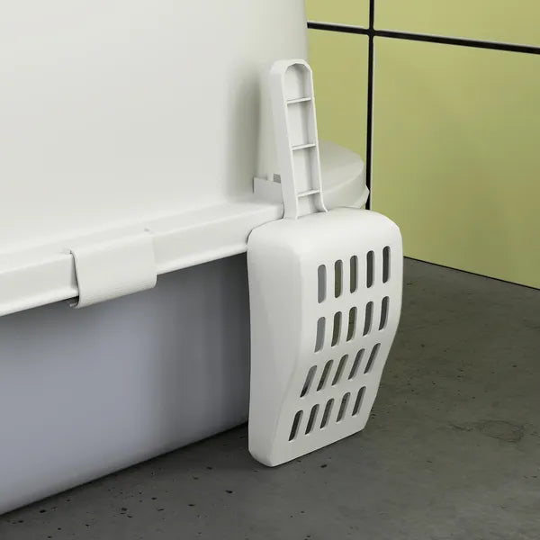 Covered Cat Litter Box with Lid, Scoop, Deodorizing Bags for Odor Control, Privacy, Easy to Clean, Gray - product image 9