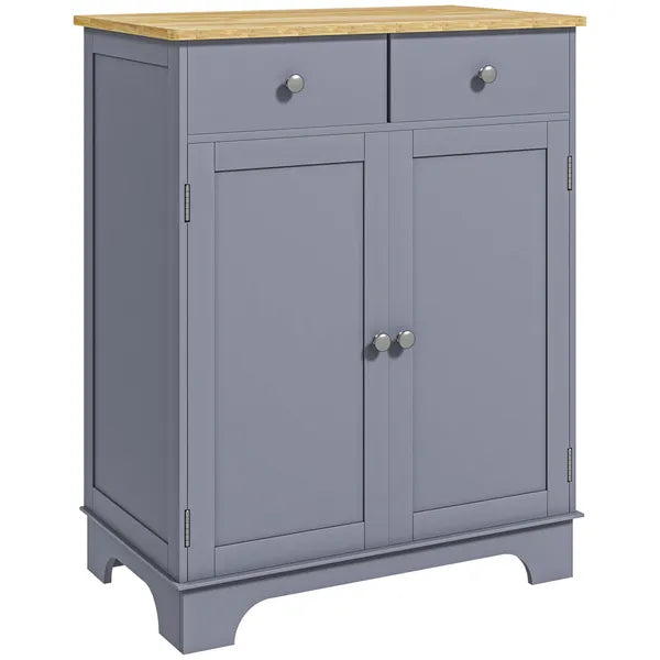 Curio Credenza: Kitchen Storage Cabinet with Solid Wood Top, Adjustable Shelf and 2 Drawers for Living Room - product image 11