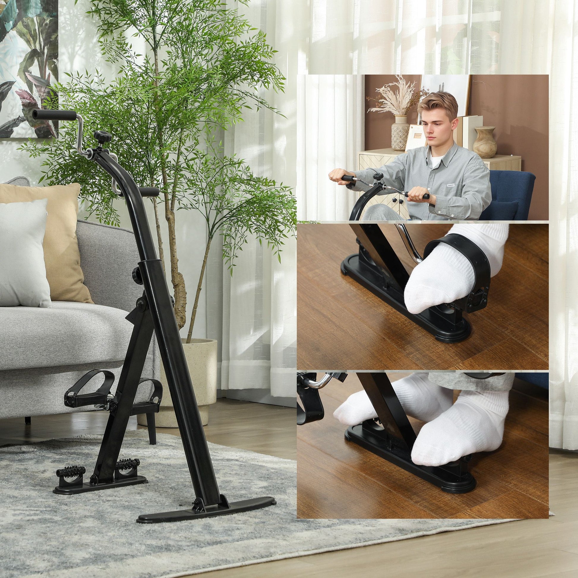 Soozier Seated Pedal Exerciser with LCD Monitor and Massage Rollers - product view 4