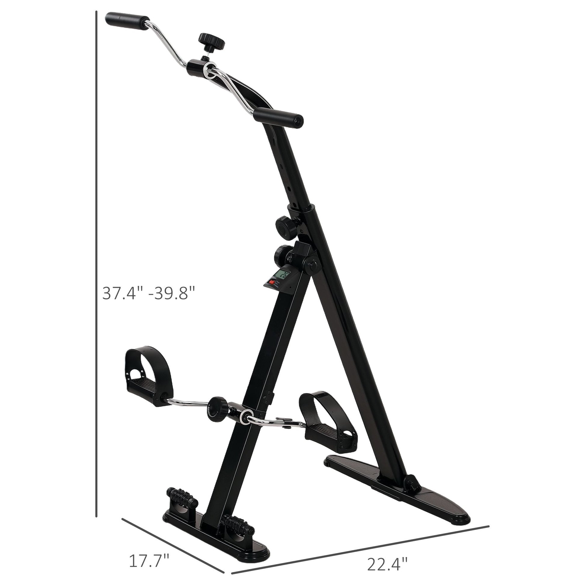 Soozier Seated Pedal Exerciser with LCD Monitor and Massage Rollers - product view 3