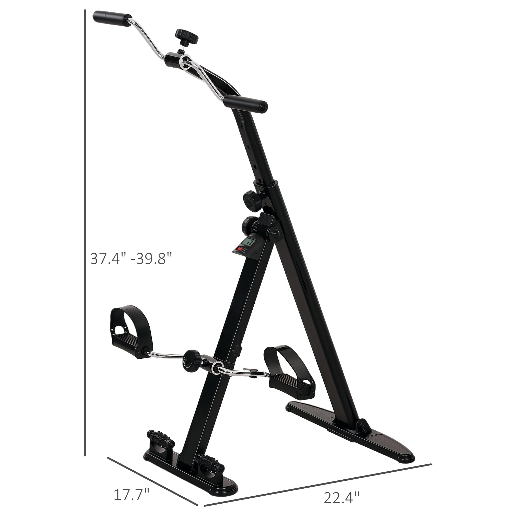 Soozier Seated Pedal Exerciser with LCD Monitor and Massage Rollers - product view 3