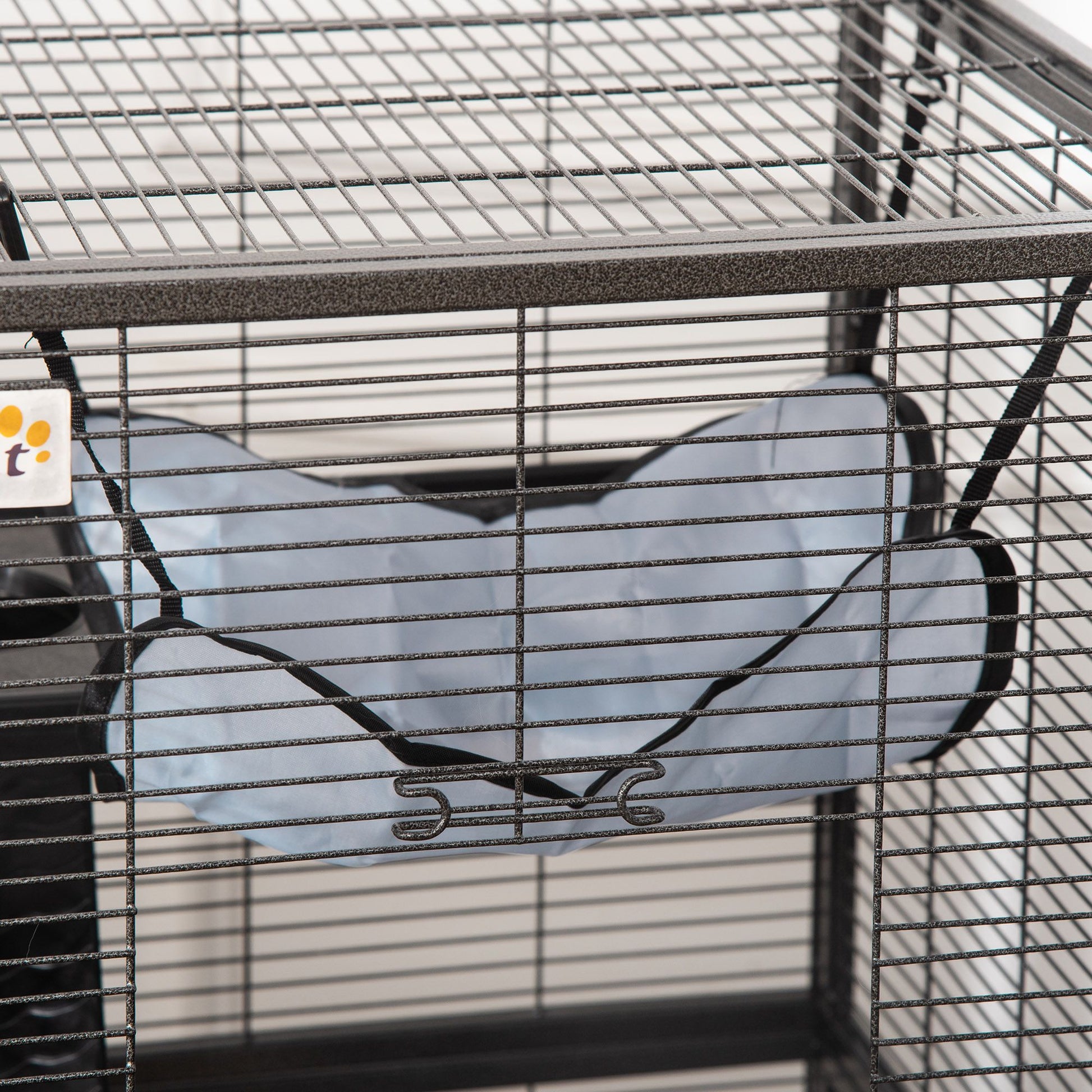 PawHut 4-Tier Small Animal Cage with Hammock and Removable Tray, Gray - product view 10