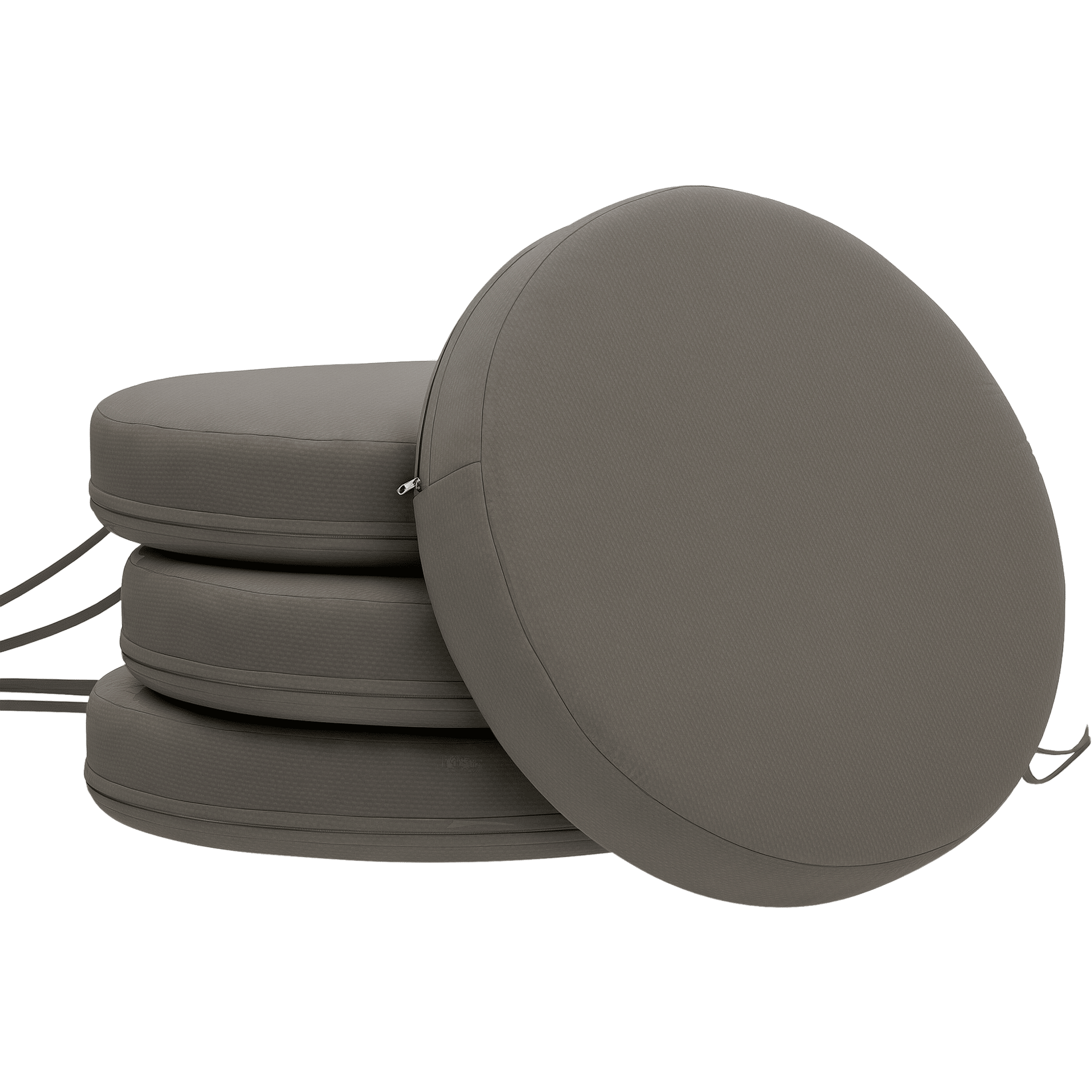Outsunny 15 in Round Patio Chair Cushions Set of 4, Dark Gray