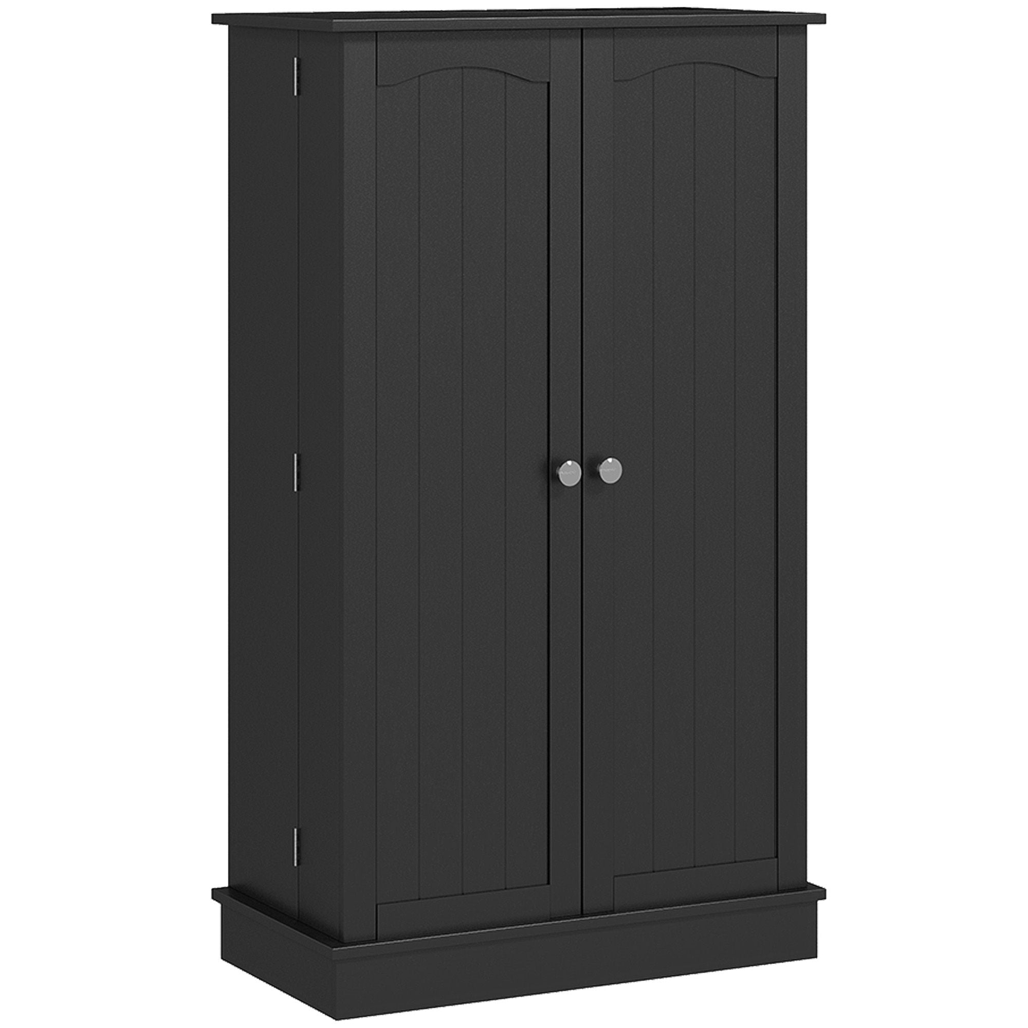 HOMCOM Freestanding Kitchen Pantry Cabinet with 12 Door Shelves, Black