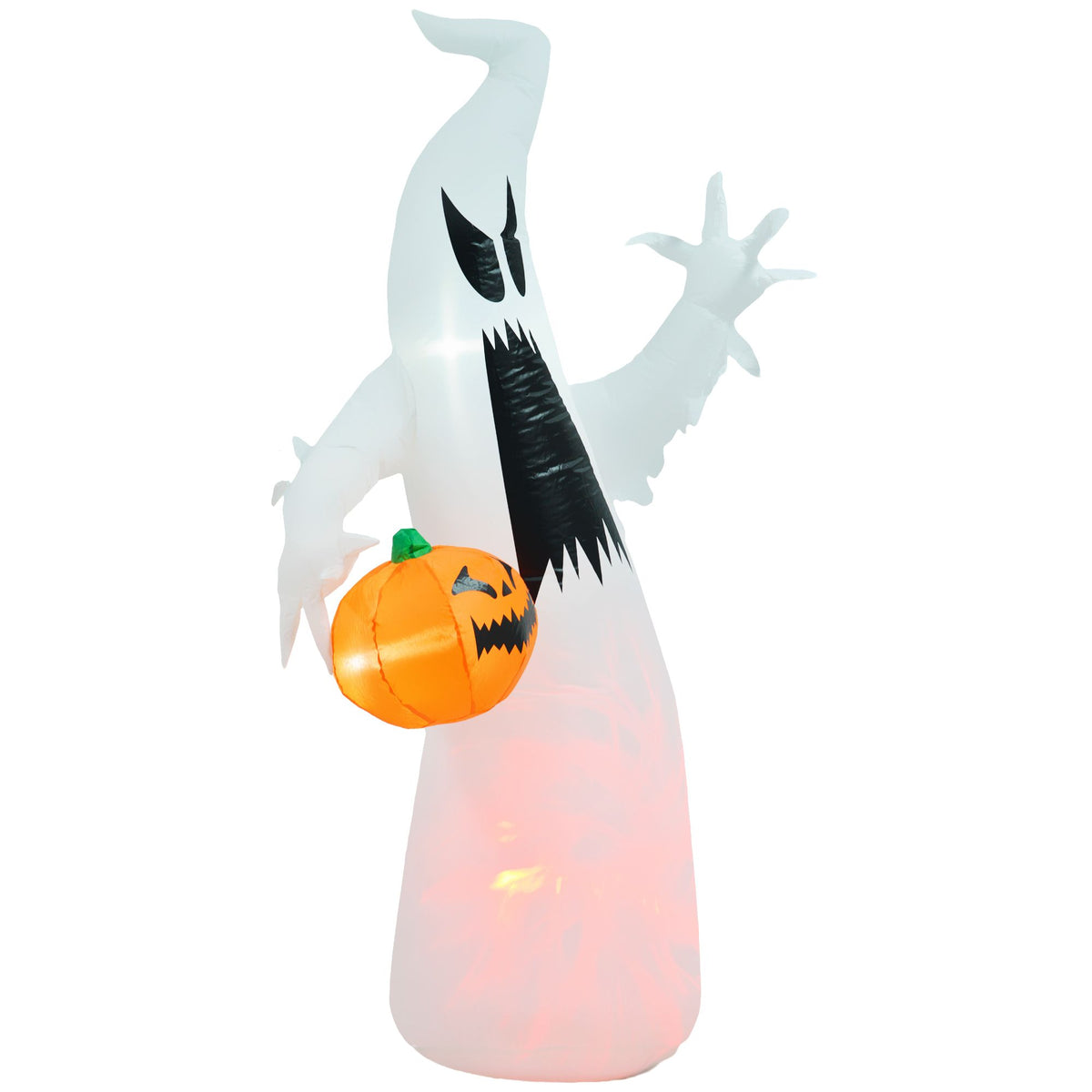 5.9' Halloween LED Yard Decor Ghost with Pumpkin, Blow Up Inflatable Outdoor Decoration, Waterproof - product view 11