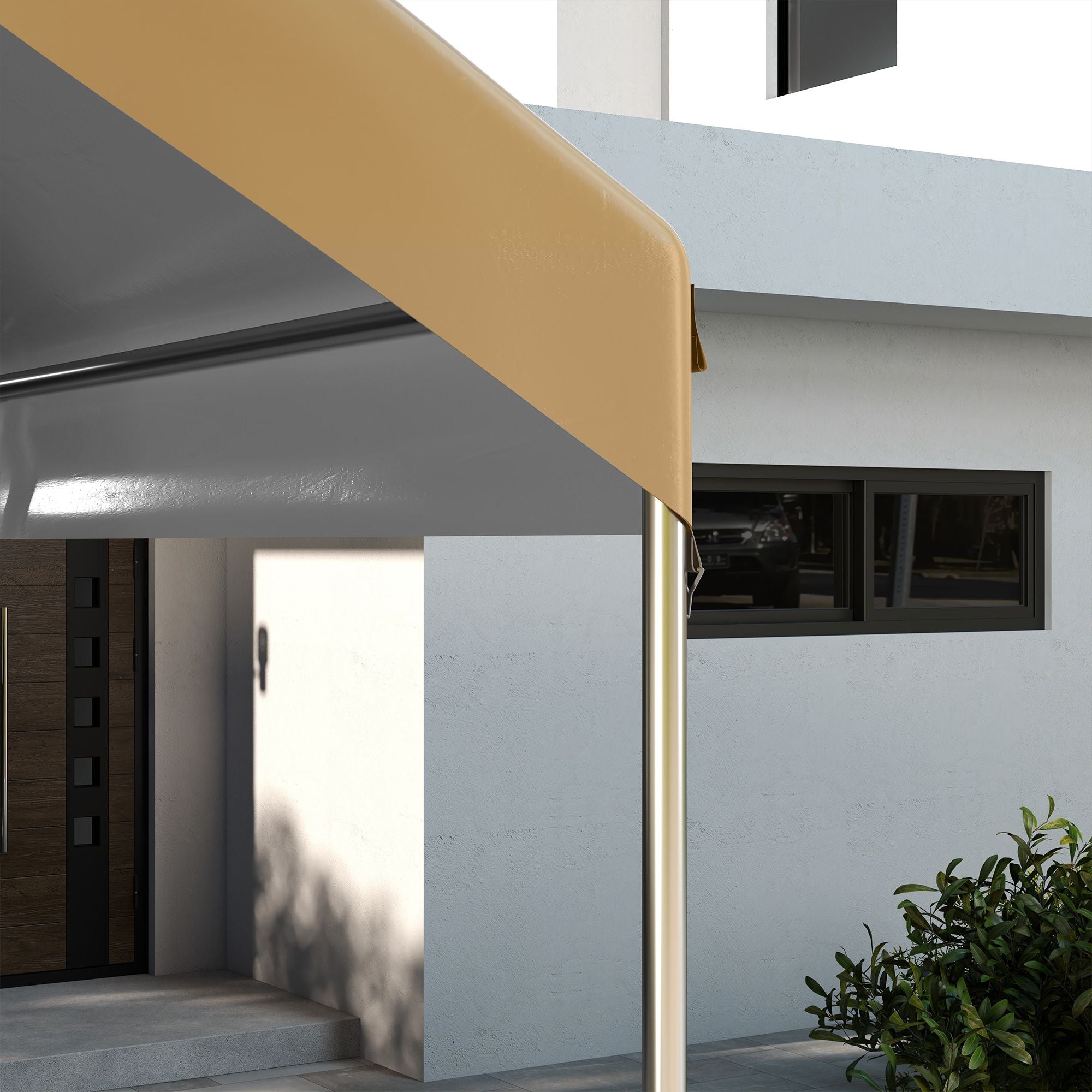 Outsunny 19.7 x 9.7 ft Carport Replacement Canopy Cover, Beige