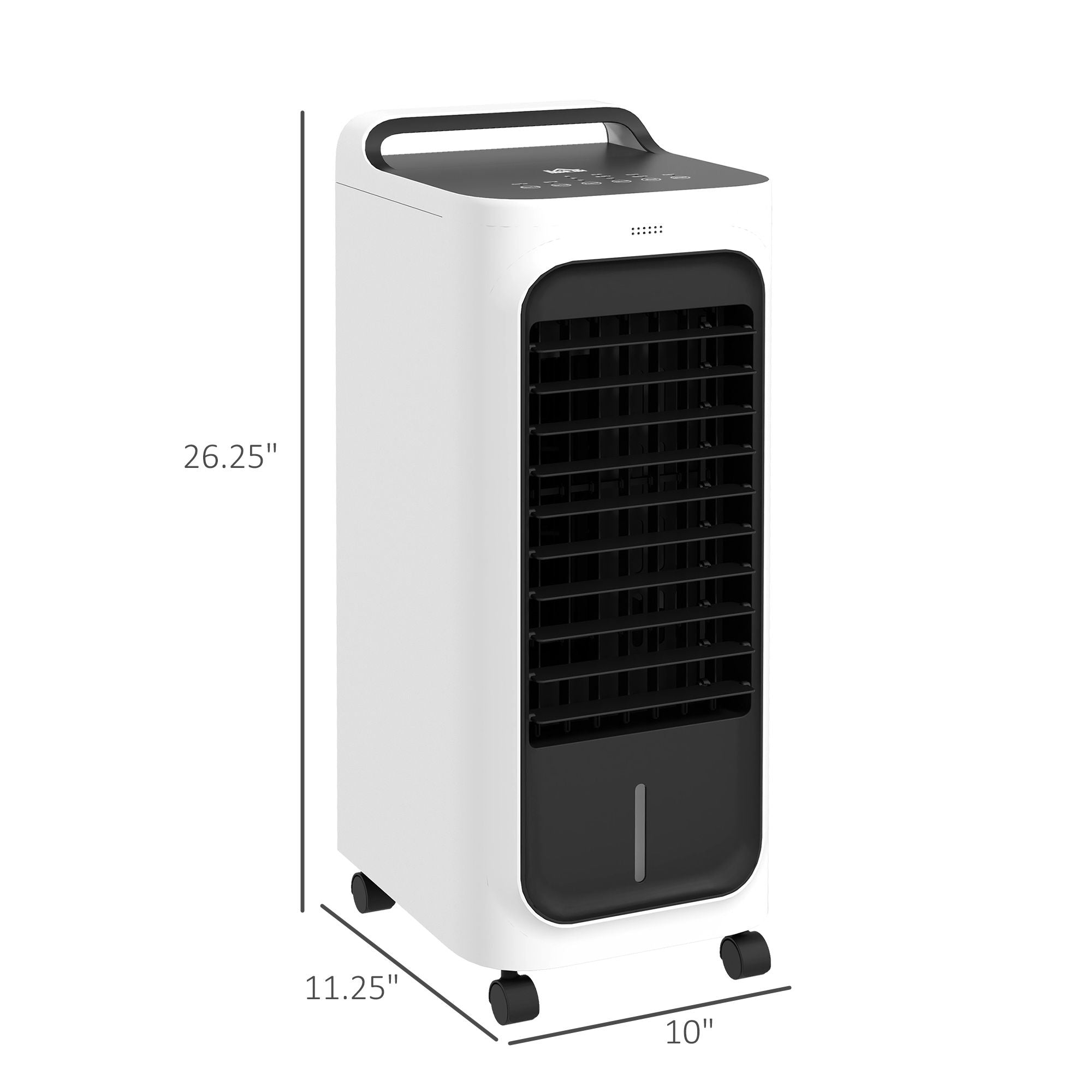 HOMCOM Portable Evaporative Air Cooler with Ice Packs and Remote, White