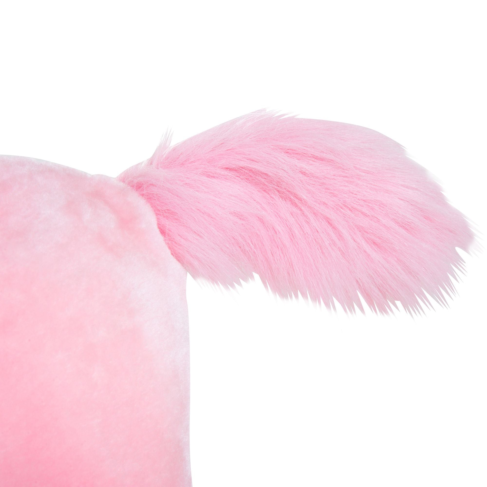Qaba Plush Rocking Horse with Realistic Sounds and Moving Tail, Pink