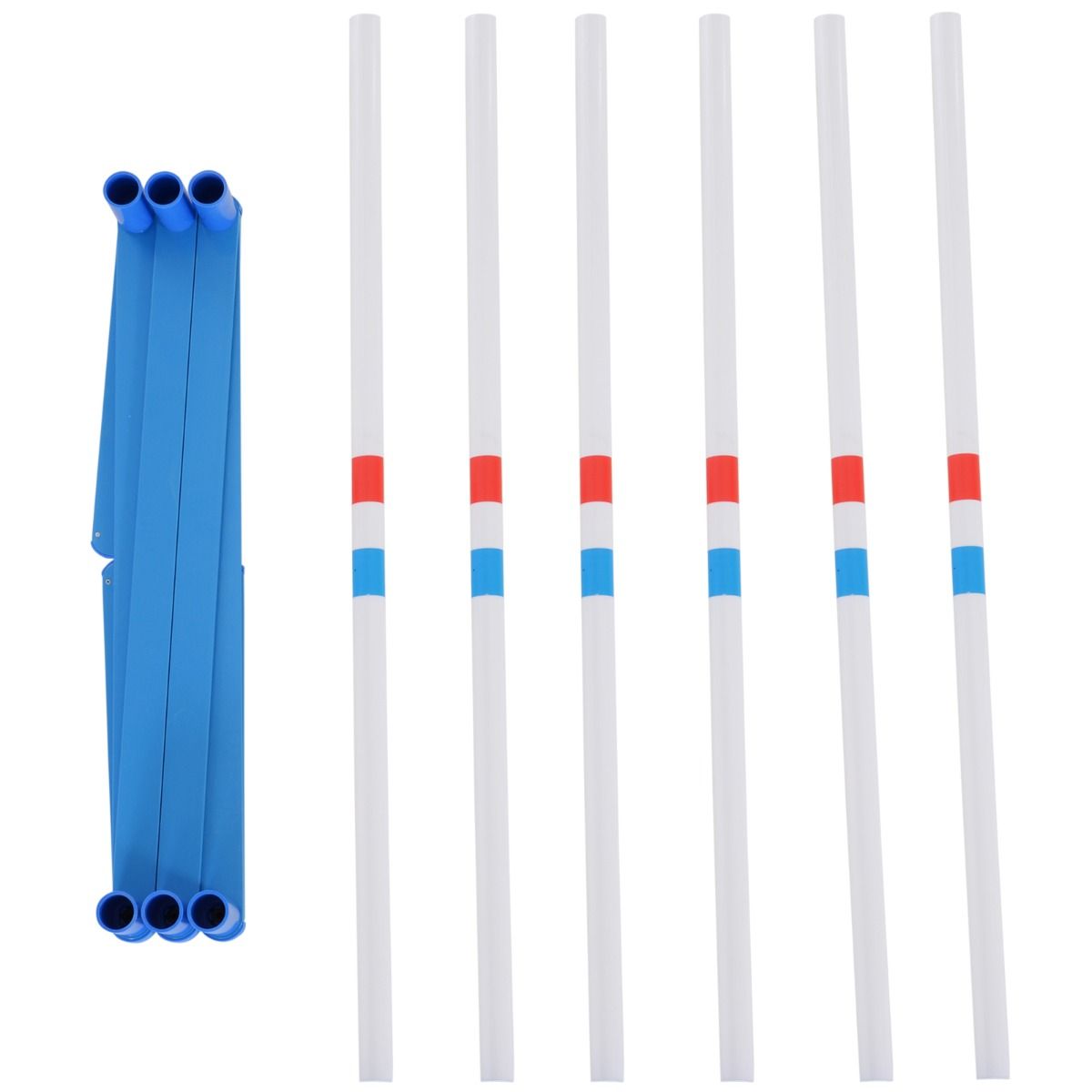 PawHut 6-Pole Dog Agility Weave Pole Training Set, White