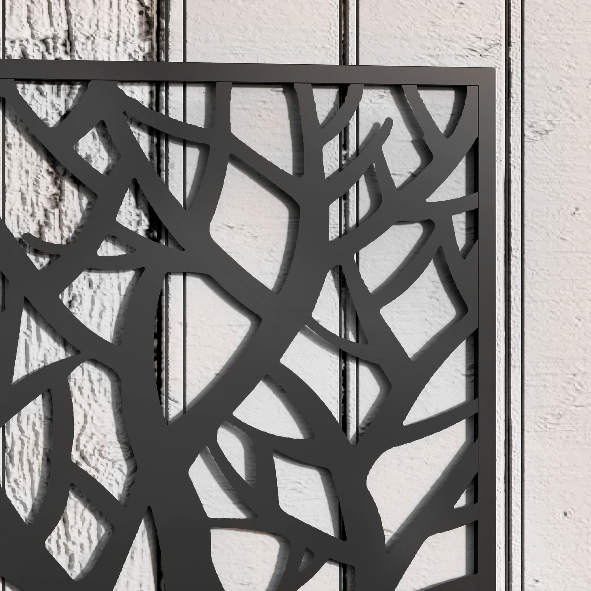 Outsunny Raised Garden Bed with Trellis Privacy Panel, Black