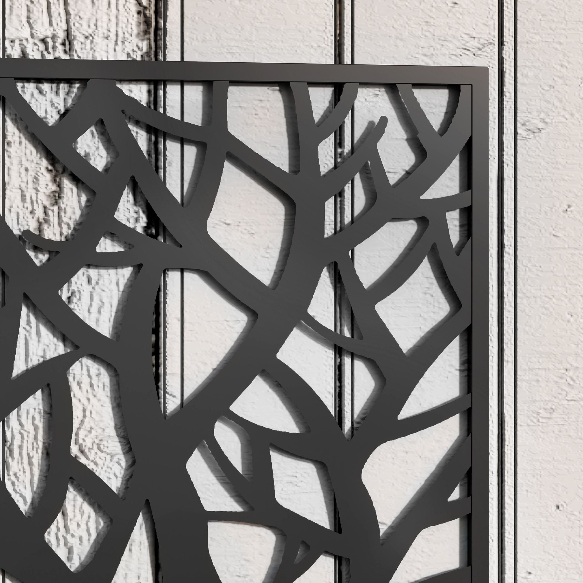 Outsunny Raised Garden Bed with Trellis Privacy Panel, Black