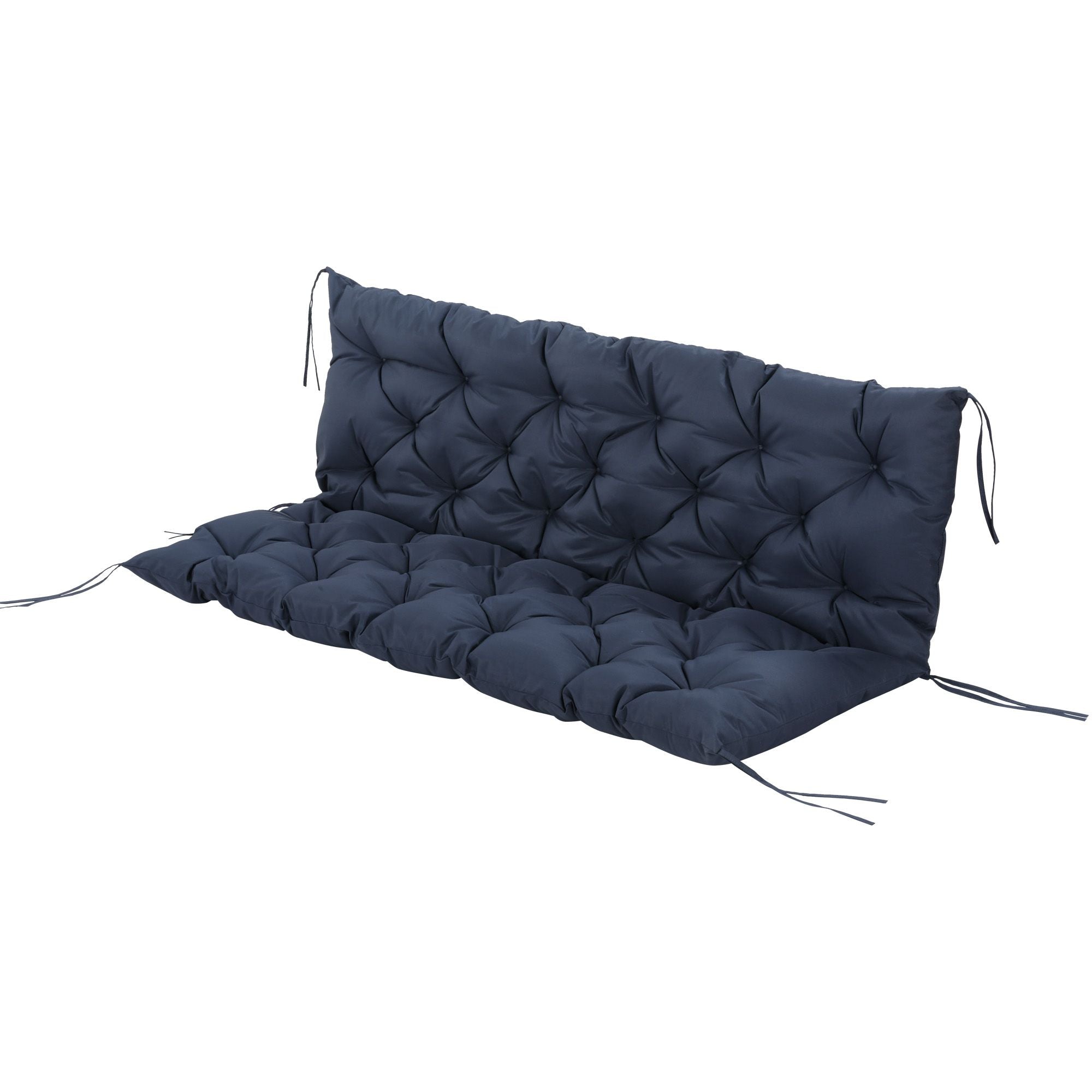 Outsunny 3-Seater Porch Swing Replacement Cushions, Dark Blue