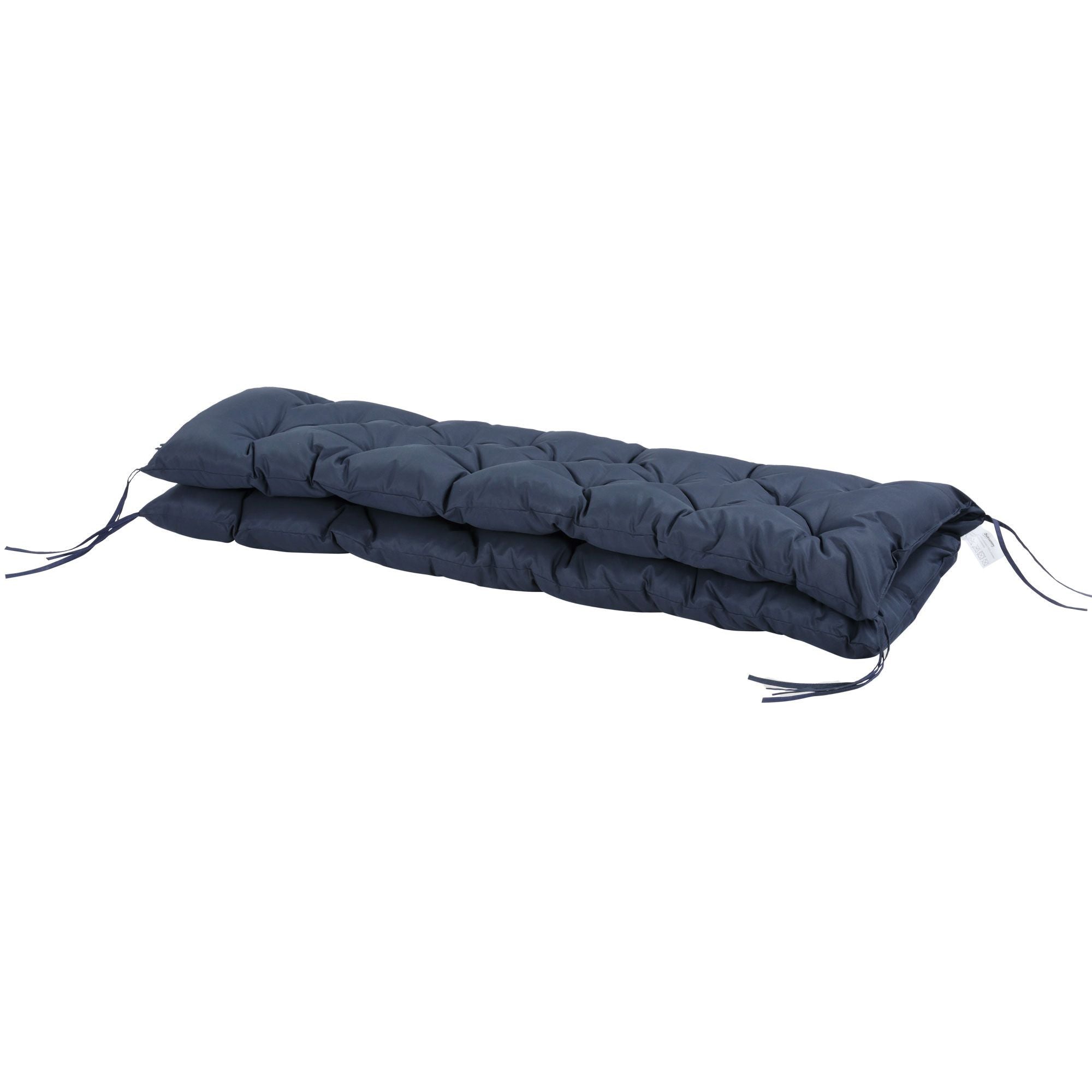 Outsunny 3-Seater Porch Swing Replacement Cushions, Dark Blue