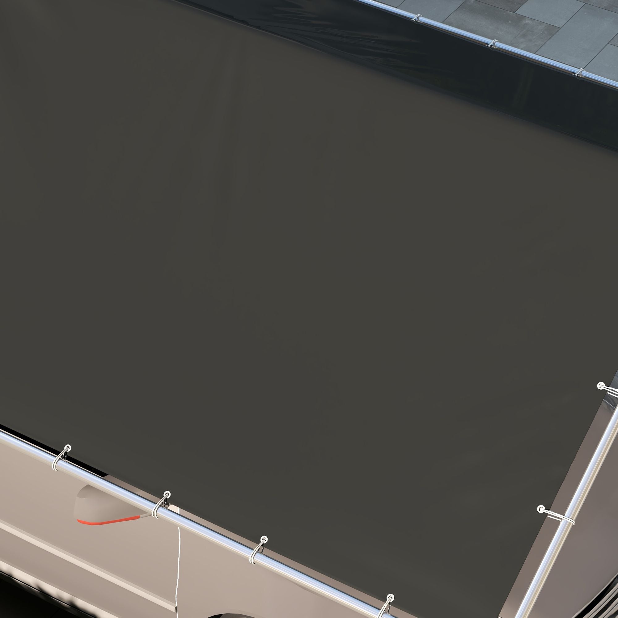 Outsunny 10 x 20 ft Carport Replacement Canopy with Bungee Tethers, Dark Gray - product view 9